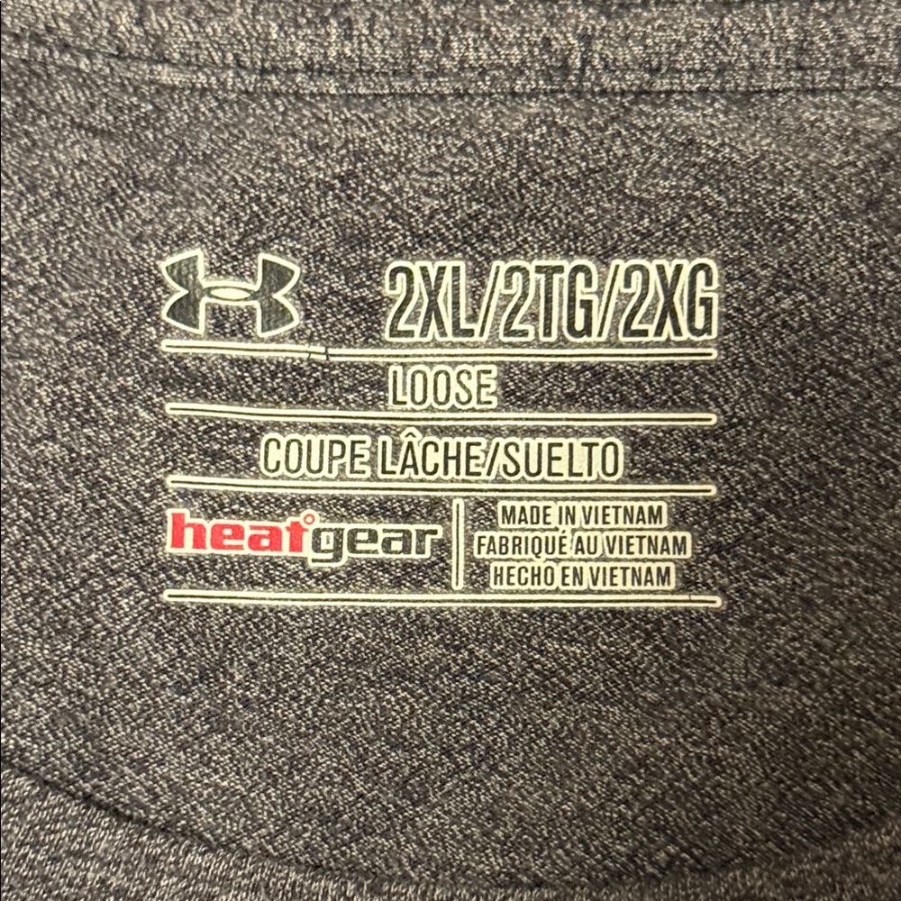 Under Armour Men's Charcoal and Orange Tee - Picture 3 of 3